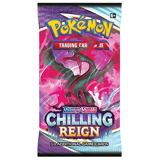 01 Pack Bài Pokemon TCG Chilling Reign hot, mới nhất (tép gói thẻ bài pokemon booster pack) - Series Sword Shield