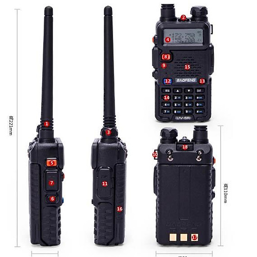 Bộ Đàm Baofeng Màn Hình LCD UV-5R 0678 Băng Tầng Kép - Phụ Kiện Âm Thanh |  MuaSamSo.vn