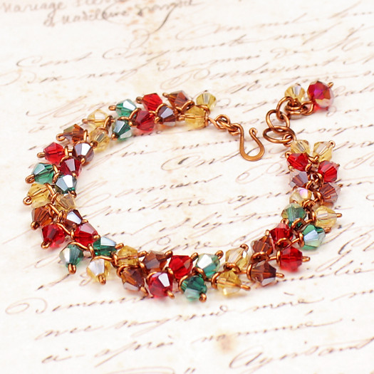 Vòng tay pha lê đẹp màu sắc thời trang cho nữ VTPL0006