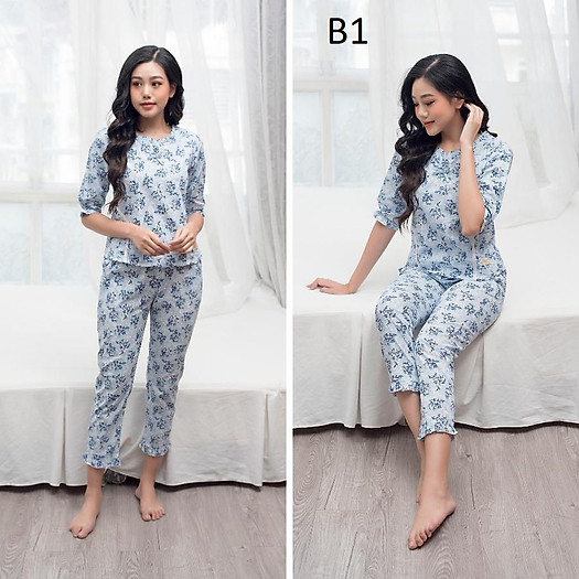 bộ lửng mặc nhà, quần áo nữ dài xinh xắn