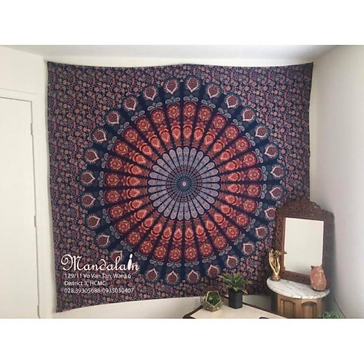 Khăn trang trí treo tường 2m1 x 2m4 100% cotton Ấn Độ