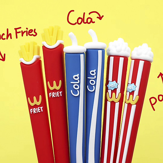 Combo 3 bút gel mực đen fast food