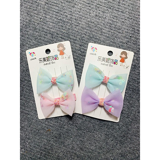 Set kẹp nơ xinh xắn cho bé gái