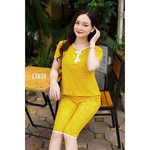 bộ lửng mặc nhà, quần áo nữ dài xinh xắn