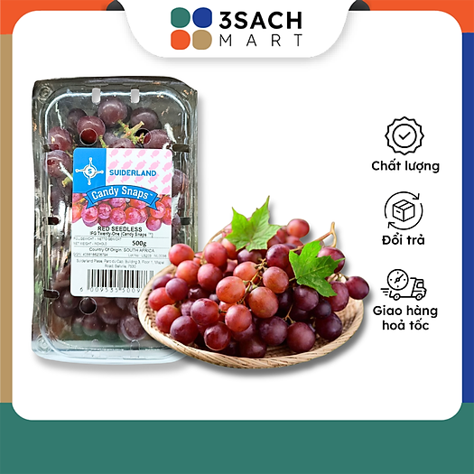 Nho Đỏ Kẹo Candy Snaps (Hộp 450Gr) Trái Cây Nhập Khẩu VinMart.co