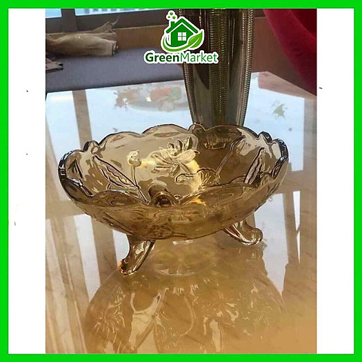 Bát thả hoa thuỷ tinh 3 chân