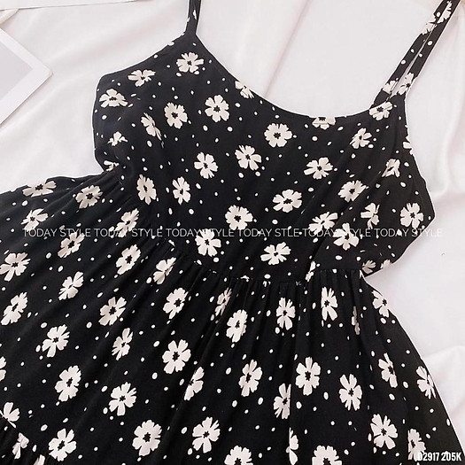 Đầm 2s hoa xoè phồng