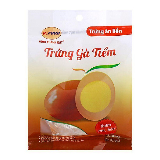 Trứng gà tiềm Vfood túi 2 quả - [8936013680507] - Trứng | VinMart.co