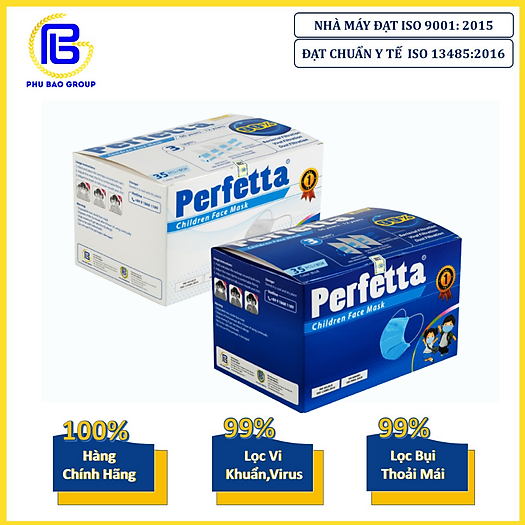 Khẩu trang Trẻ em cao cấp Perfetta Children 3 lớp