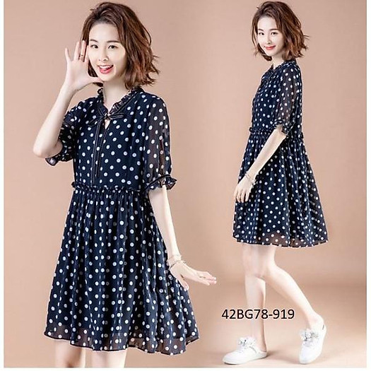 BG78A-919 ĐẦM XÒE CHẤM BI DỄ THƯƠNG *40-90kg