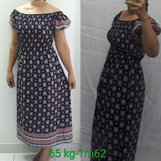 Maxi dự tiệc trễ vai 45-68 kg