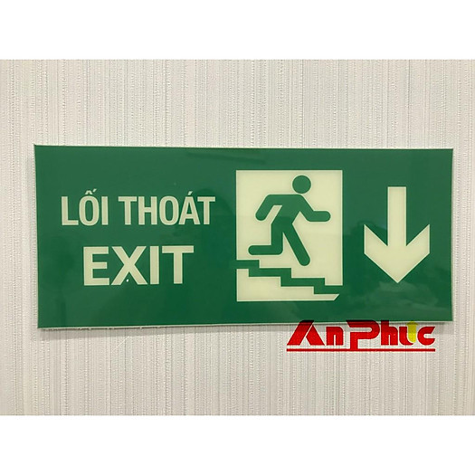 Biển báo Exit lối thoát hiểm dạ quang
