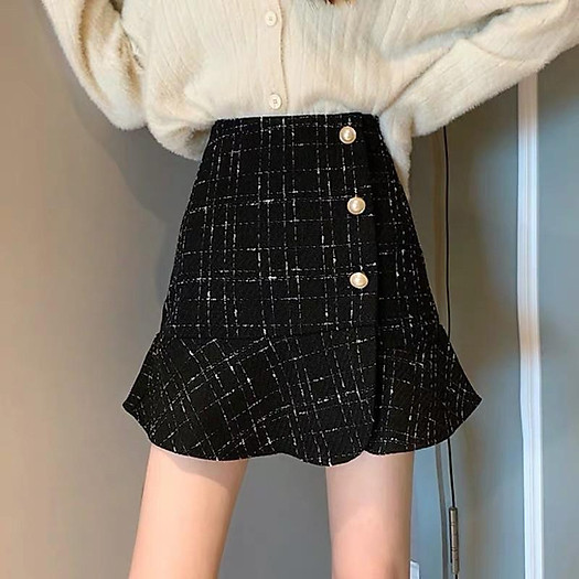 Chân váy dạ tweed sang chảnh