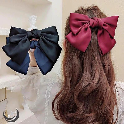 Kẹp nơ, cột tóc nơ lụa nhiều màu (Hàng Quảng Châu đẹp ,chất lụa chuẩn màu chuẩn mẫu)