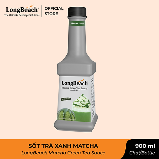 Minh Quân - Nhà Phân Phối Uy Tín Các Nhãn Hàng LongBeach, Goodheart, Hestia,1883 % Sốt Trà Xanh Matcha - LongBeach Matcha Green Tea Sauce 900 ml