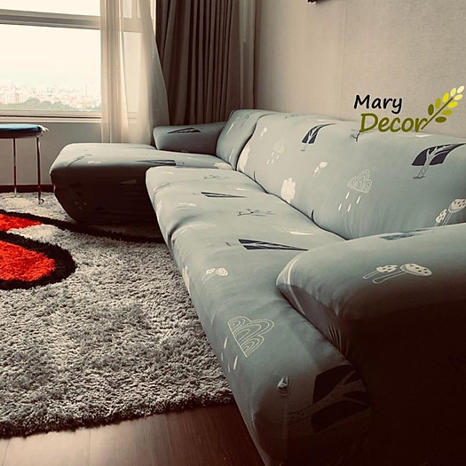 Vỏ bọc ghế sofa , tấm bọc sofa chữ L/ sofa góc co giãn họa tiết ấn tượng - đủ kích thước