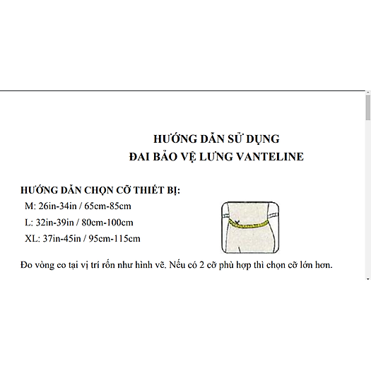 Đai bảo vệ lưng Vantelin - Vantelin Back Support