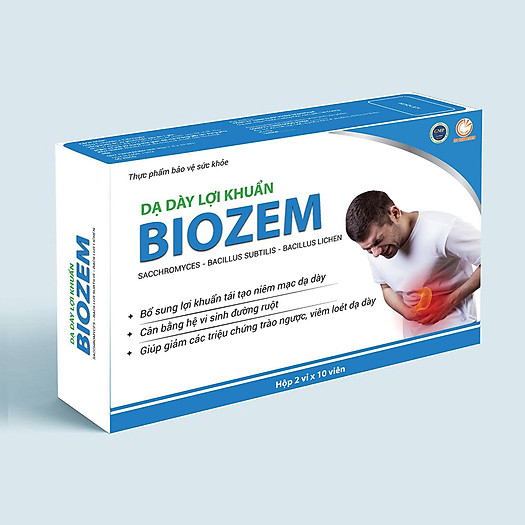 Dạ Dày Lợi Khuẩn Biozem (Hộp 2 vỉ x 10 viên)