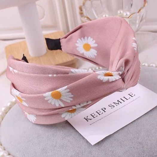 Bờm lụa bản to hoa cúc BN118