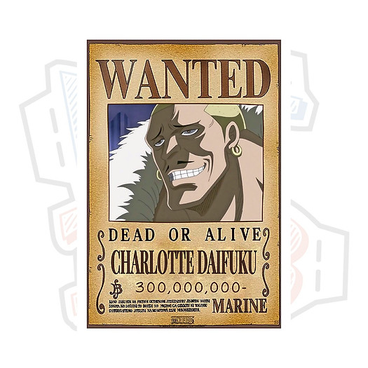 Poster Truy Na Charlotte Daifuku One Piece Mo Hinh Giấy Bibione Vn