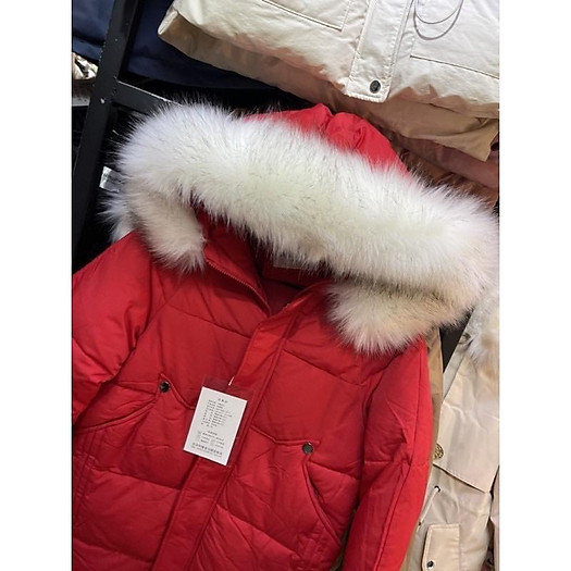 ÁO PHAO CHẤT LÌ LÔNG TRẮNG HAI MÀU ĐEN - ĐỎ