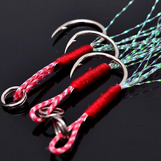 Mua 20pcs/pack 11#-14# Blood Slot Jigging Assist Hook Boat Jig Bait Fishing  Line Rope Thread Assistant Hook Fish Tackle - 11MM tại Su-sport