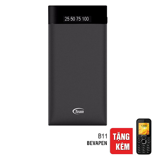 Pin Sạc Dự Phòng Team WP10000 LCD (10.0000mAh) - Đen - Hàng Chính Hãng...