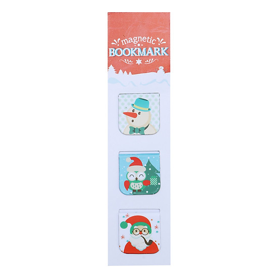 Bộ 3 bookmark nam châm kính vạn hoa - happy holiday - ảnh sản phẩm 1