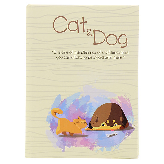 Sổ Vivaone Bìa Giấy Màu Cat & Dog M4 (10 x 14 cm) 