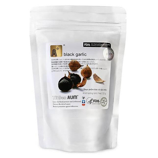 Combo 2 thực phẩm chức năng tỏi đen nguyên vỏ túi nhôm black garlic aum - ảnh sản phẩm 3