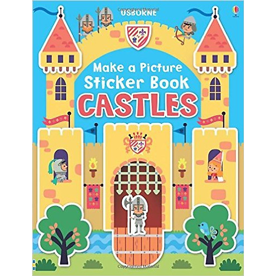 Sách tương tác tiếng anh - usborne make a picture sticker book castles - ảnh sản phẩm 1