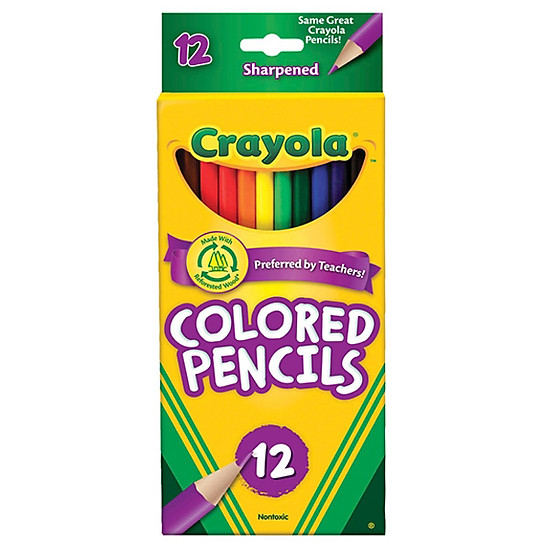 Bút chì 12 màu dạng dài crayola 684012 - ảnh sản phẩm 2