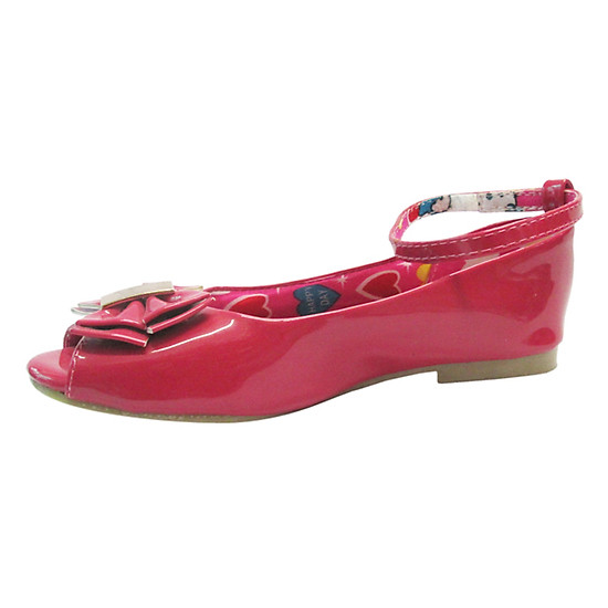 Giày búp bê bé gái đính nơ up&go b01-264-red - đỏ bóng - ảnh sản phẩm 2