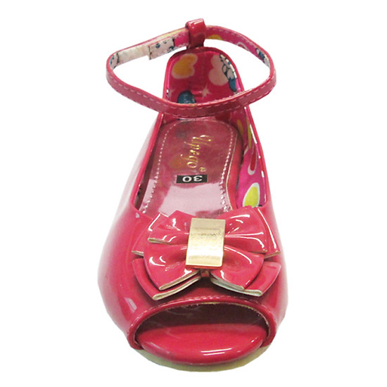 Giày búp bê bé gái đính nơ up&go b01-264-red - đỏ bóng - ảnh sản phẩm 3