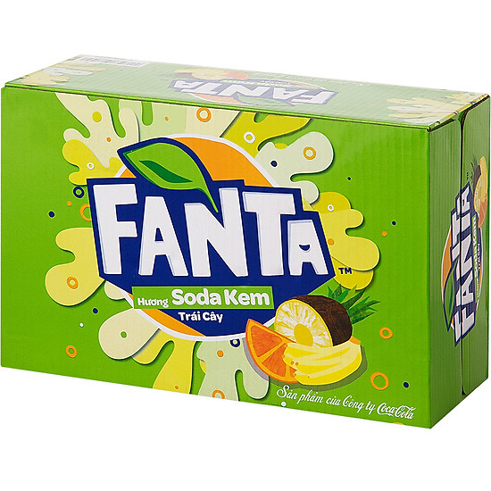 Thùng 24 lon nước giải khát có gas fanta soda kem 320ml x 24 - ảnh sản phẩm 6