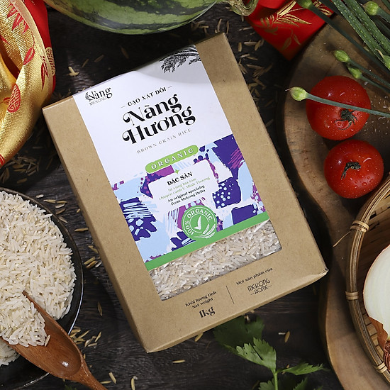 Combo 4kg - gạo hữu cơ xát dối nàng hương - nàng mekong - 100% organic - ảnh sản phẩm 3