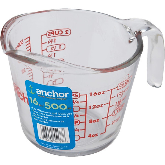 Ca đong lường thủy tinh cường lực chịu nhiệt anchor hocking 500ml - ảnh sản phẩm 4