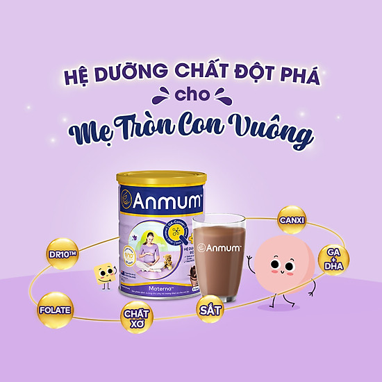 Sữa bột dành cho mẹ bầu anmum materna hương chocolate 800g - ảnh sản phẩm 7