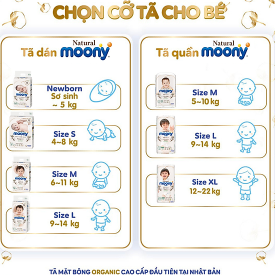 Combo 2 bỉm - tã dán moony natural size s- 58 miếng cho bé 4-8kg - ảnh sản phẩm 4