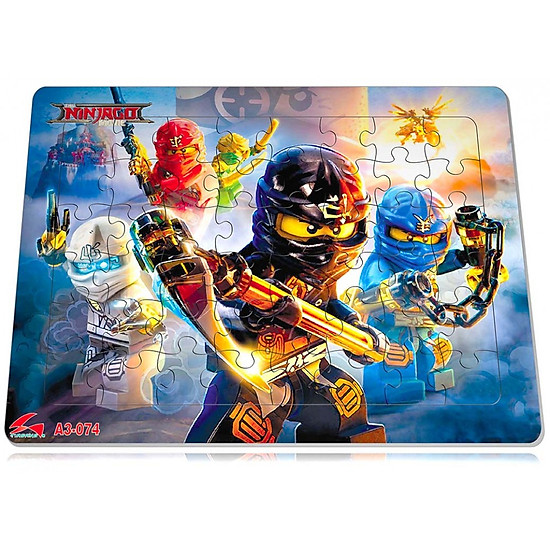 Bộ 2 tấm xếp hình a3, 48 mảnh ghép ninjago và minion - ảnh sản phẩm 2