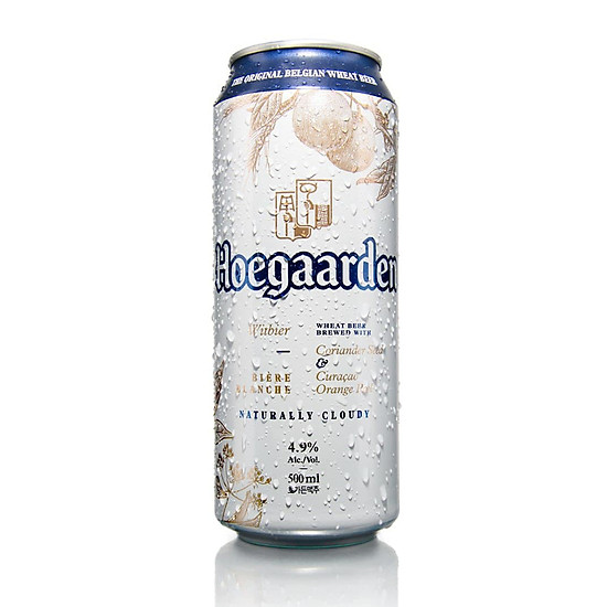 Thùng 12 lon bia hoegaarden white bỉ - bia lúa mỳ chính hiệu 500ml lon - ảnh sản phẩm 5