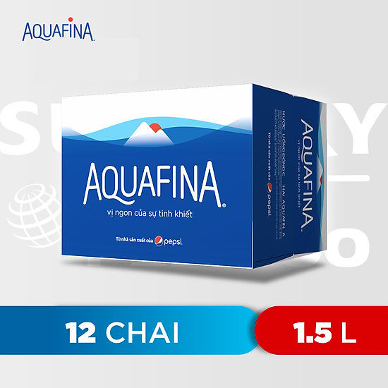 Thùng 12 chai nước khoáng thiên nhiên aquafina 1.5l - ảnh sản phẩm 3