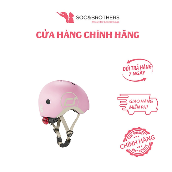 Mũ đội đầu cho bé scoot and ride màu rose - ảnh sản phẩm 2