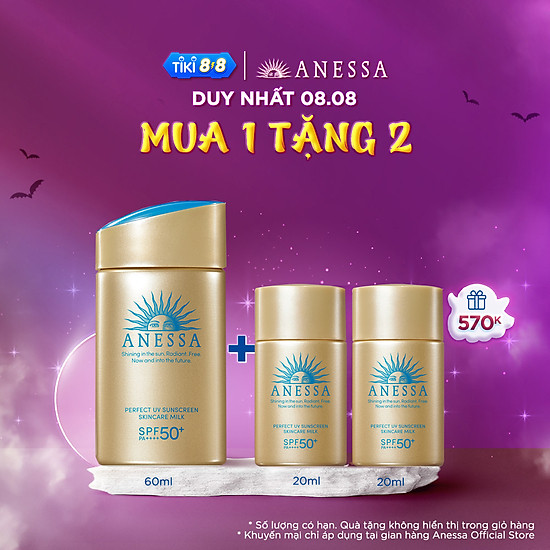 Mua 1 tặng 2 kem chống nắng dưỡng da dạng sữa bảo vệ hoàn hảo anessa gold - ảnh sản phẩm 1