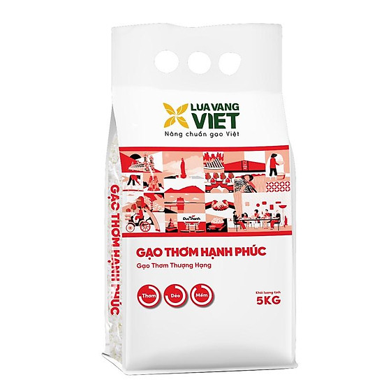 Gạo thơm hạnh phúc bao 5kg - ảnh sản phẩm 2