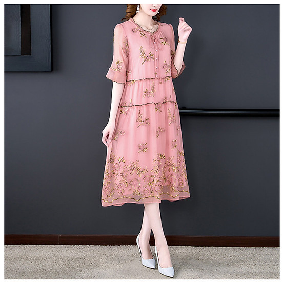 8-18kg) Váy Đầm Công Chúa Mùa Hè Thêu Hoa Style Hàn Quốc Tay Cánh Tiên Chất  Đũi Cao Cấp Cho Bé Gái - CAFEBABY063 - MixASale