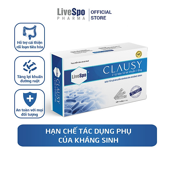 Bào tử lợi khuẩn livespo clausy cho người sử dụng kháng sinh dài ngày gây - ảnh sản phẩm 1