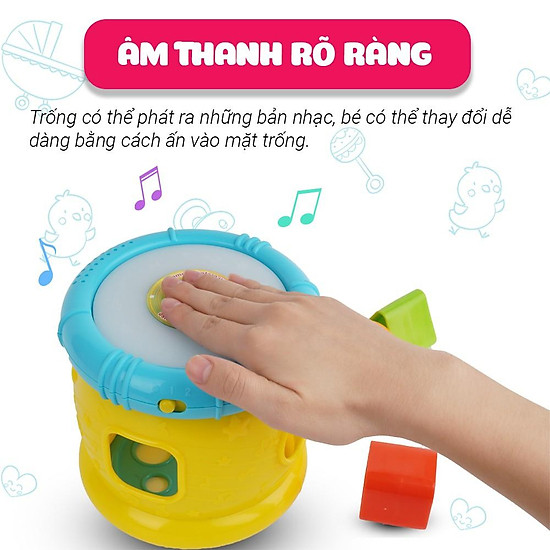 Đồ chơi phát triển tư duy - vận động tinh cho bé trống thả hình khối có - ảnh sản phẩm 7