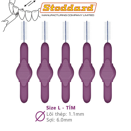 Bộ bàn chải kẽ răng stoddard từ 0.6 đến 2.5mm - uk - ảnh sản phẩm 9