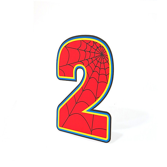 Số tuổi trang trí sinh nhật siêu nhân happy kibu- 2 tuổi - ảnh sản phẩm 1